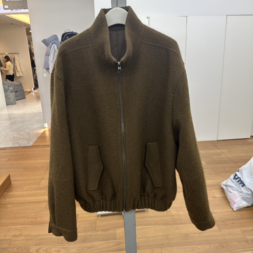 MYNAMEIS韓國代購㊣女士新品休閑25秋冬真品人氣短款大衣羊毛MYNAMEIS短款大衣圖色1