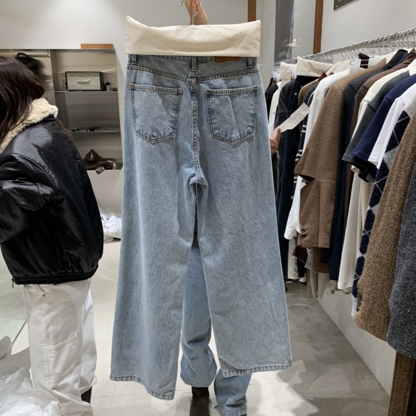TEMPTING韓國直郵㊣女裝新品人氣時尚熱賣25秋冬真品牛仔褲TEMPTING牛仔褲