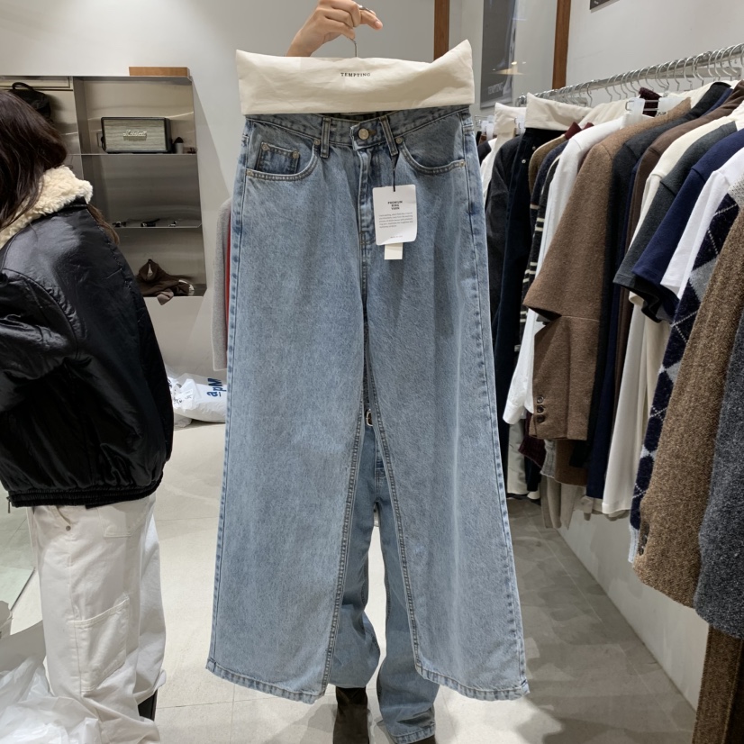 TEMPTING韓國直郵㊣女裝新品人氣時尚熱賣25秋冬真品牛仔褲TEMPTING牛仔褲圖色1