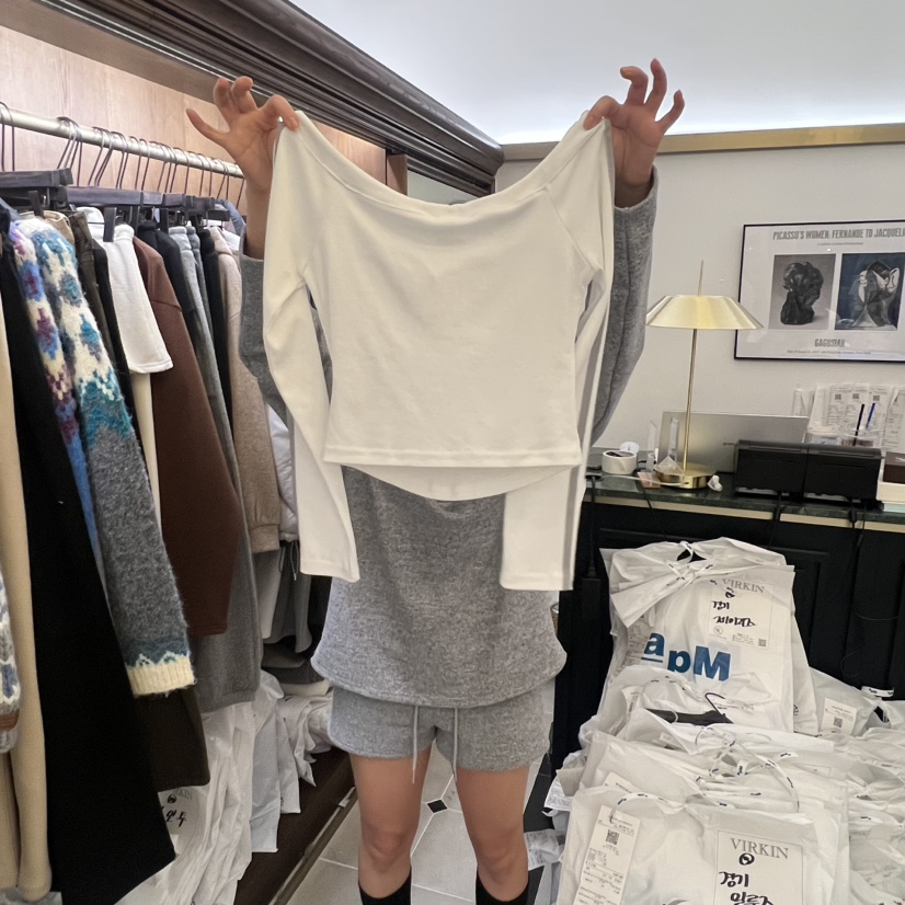 VIRKIN東大門㊣實拍女裝新品真品25秋冬熱賣時尚休閑長袖T恤VIRKIN長袖T恤
