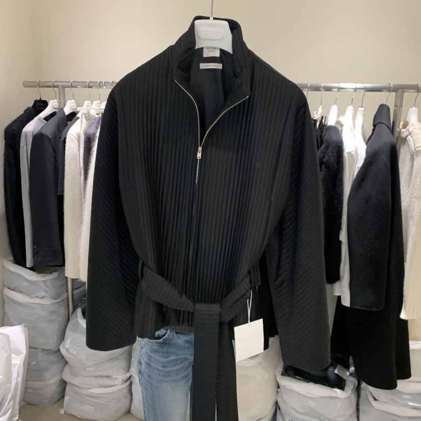 MASCULINE韓國代購㊣女裝新品25秋冬推薦人氣夾克含腰帶絎縫MASCULINE夾克圖色1