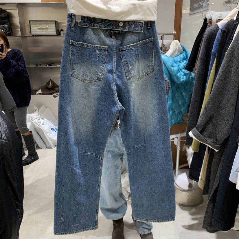 TEMPTING東大門㊣實拍女士新品真品熱賣職業牛仔褲加絨羊毛TEMPTING牛仔褲