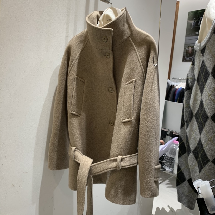 TEMPTING韓國直郵㊣女士新品真品熱賣推薦中長款大衣含腰帶TEMPTING中長款大衣
