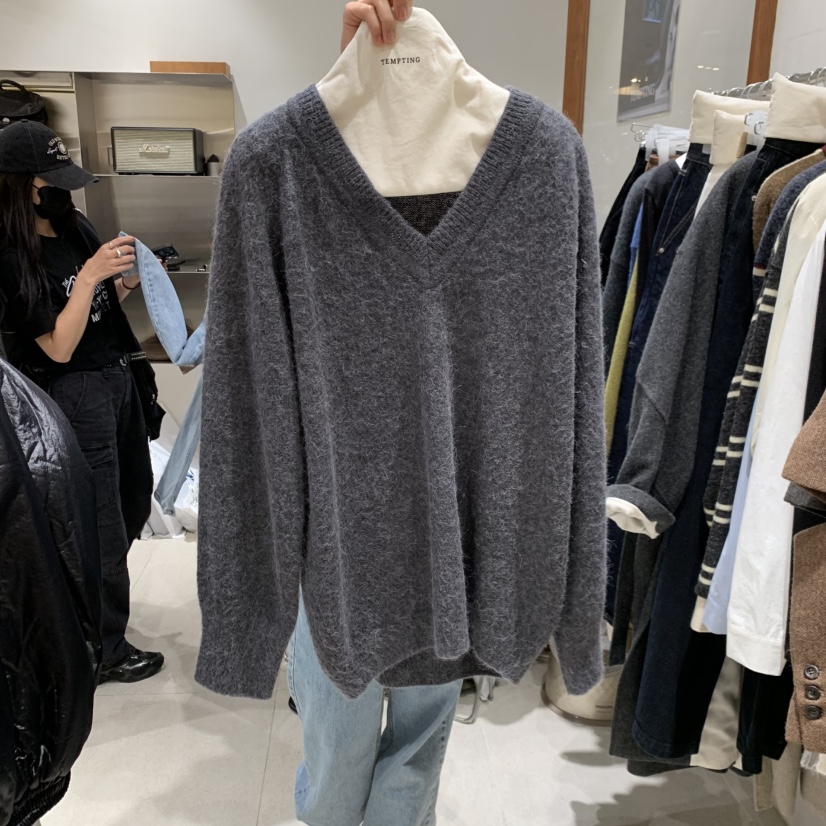 TEMPTING韓國代購㊣女裝新品真品推薦25秋冬人氣針織衫羊駝毛TEMPTING針織衫圖色1