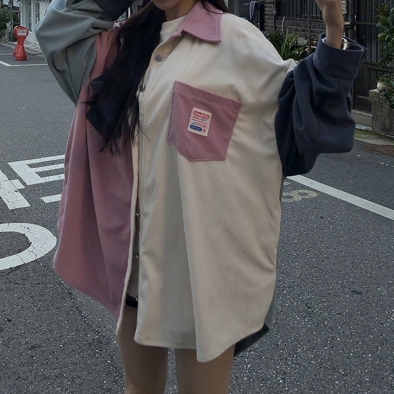 PALETTE-Q東大門㊣直郵女士新品熱賣時尚真品人氣襯衫蕾絲衫PALETTE襯衫/蕾絲衫