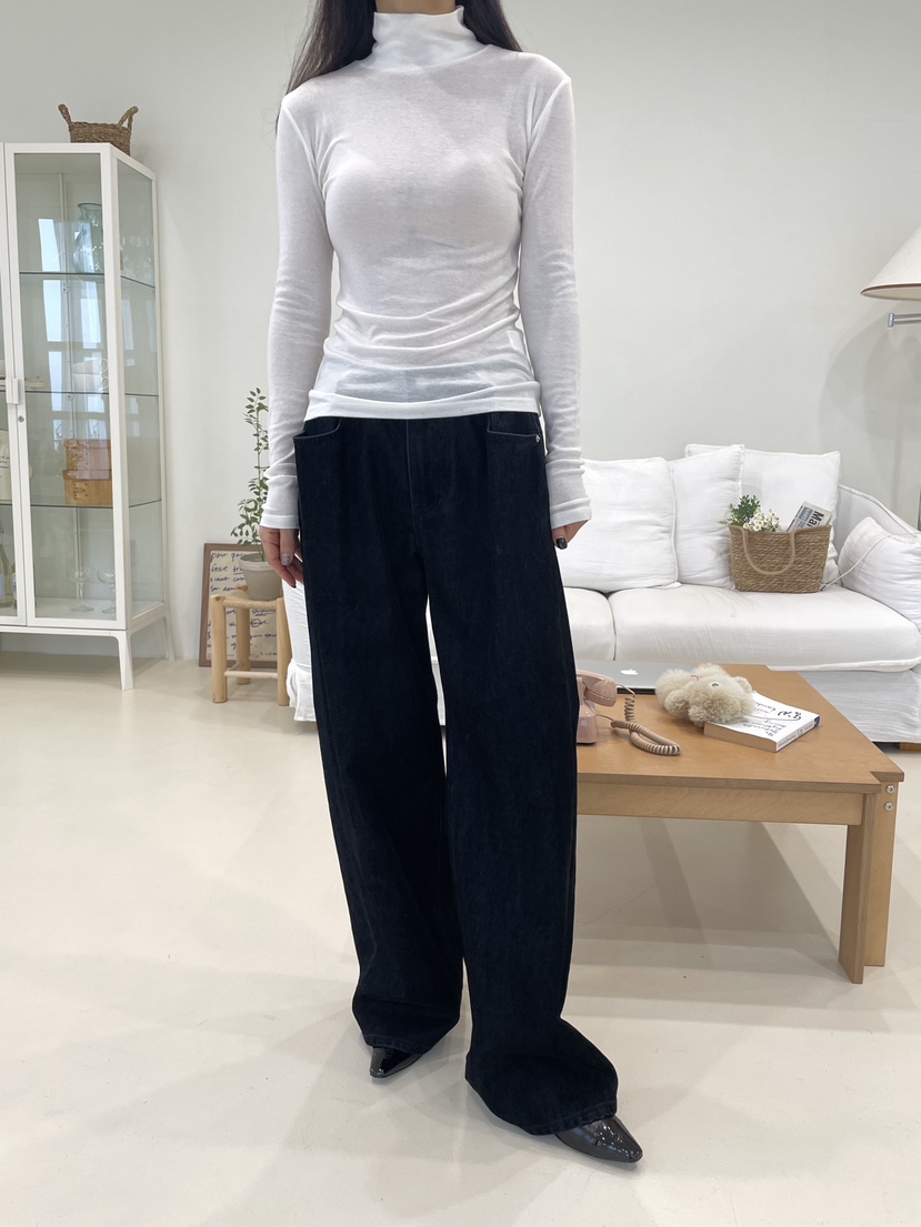 CHAHEE韓國直郵㊣女士新款休閑人氣25秋冬牛仔褲天鵝絨紐扣CHAHEE牛仔褲