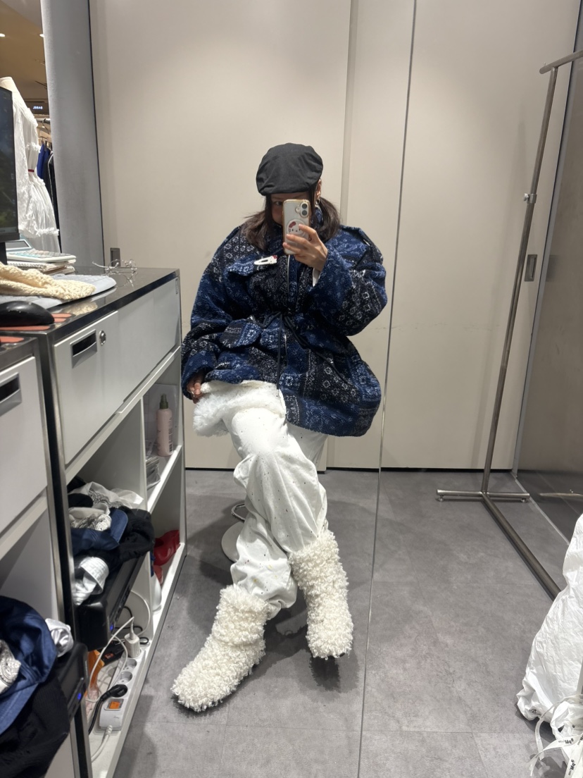 PLATFORM-L韓國直郵㊣女裝新品推薦熱賣25秋冬時尚夾克羊毛PLATFORM夾克