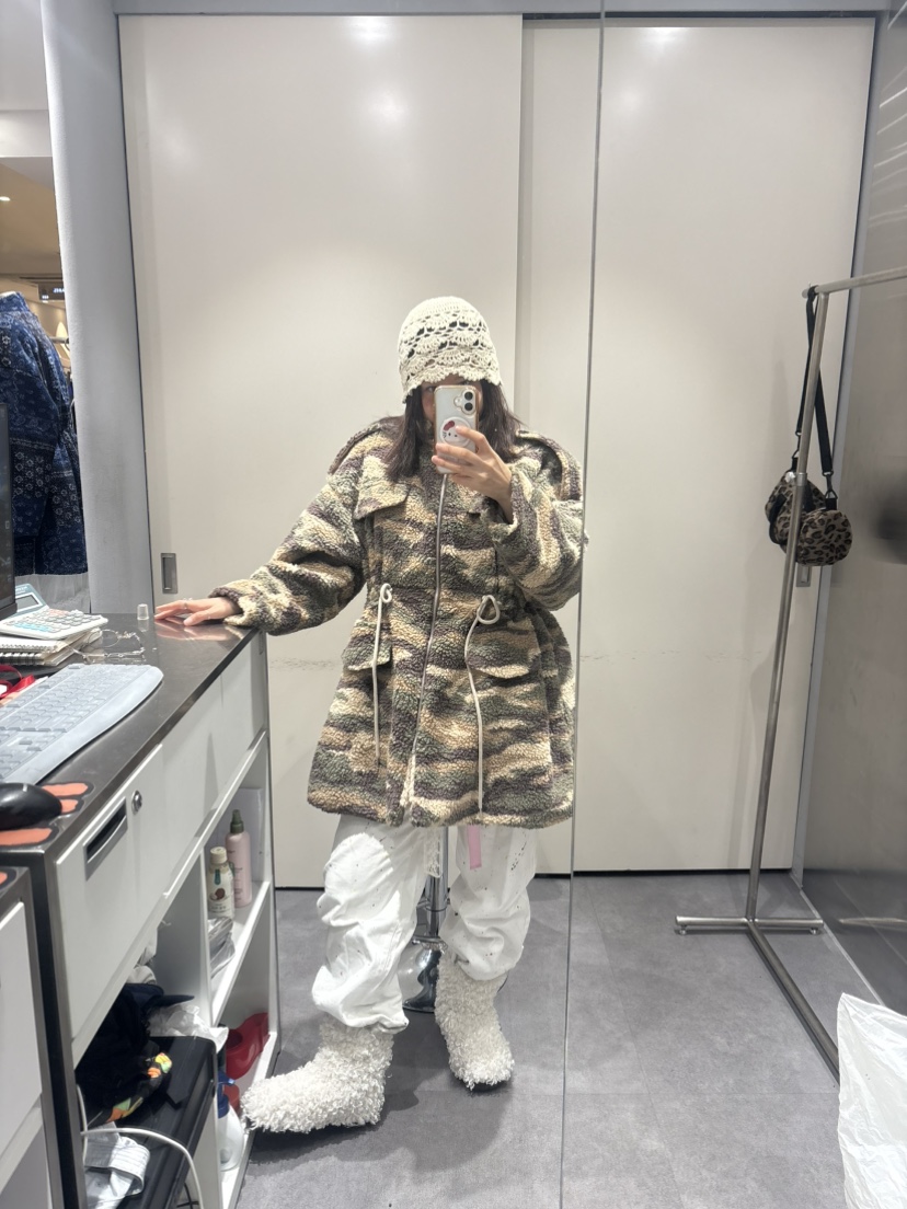 PLATFORM-L韓國直郵㊣女裝新品推薦熱賣25秋冬時尚夾克羊毛PLATFORM夾克