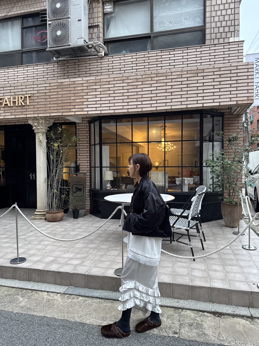 FRANC—L東大門㊣代購女士新品25秋冬時尚長裙荷葉邊緞面長款FRANC長裙