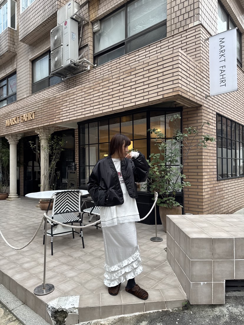 FRANC—L東大門㊣代購女士新品25秋冬時尚長裙荷葉邊緞面長款FRANC長裙