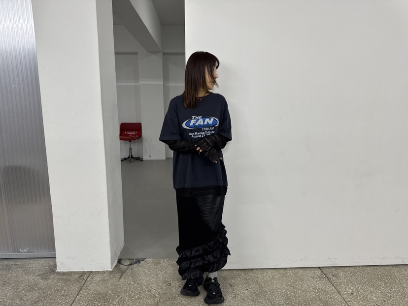FRANC—L東大門㊣代購女士新品25秋冬時尚長裙荷葉邊緞面長款FRANC長裙