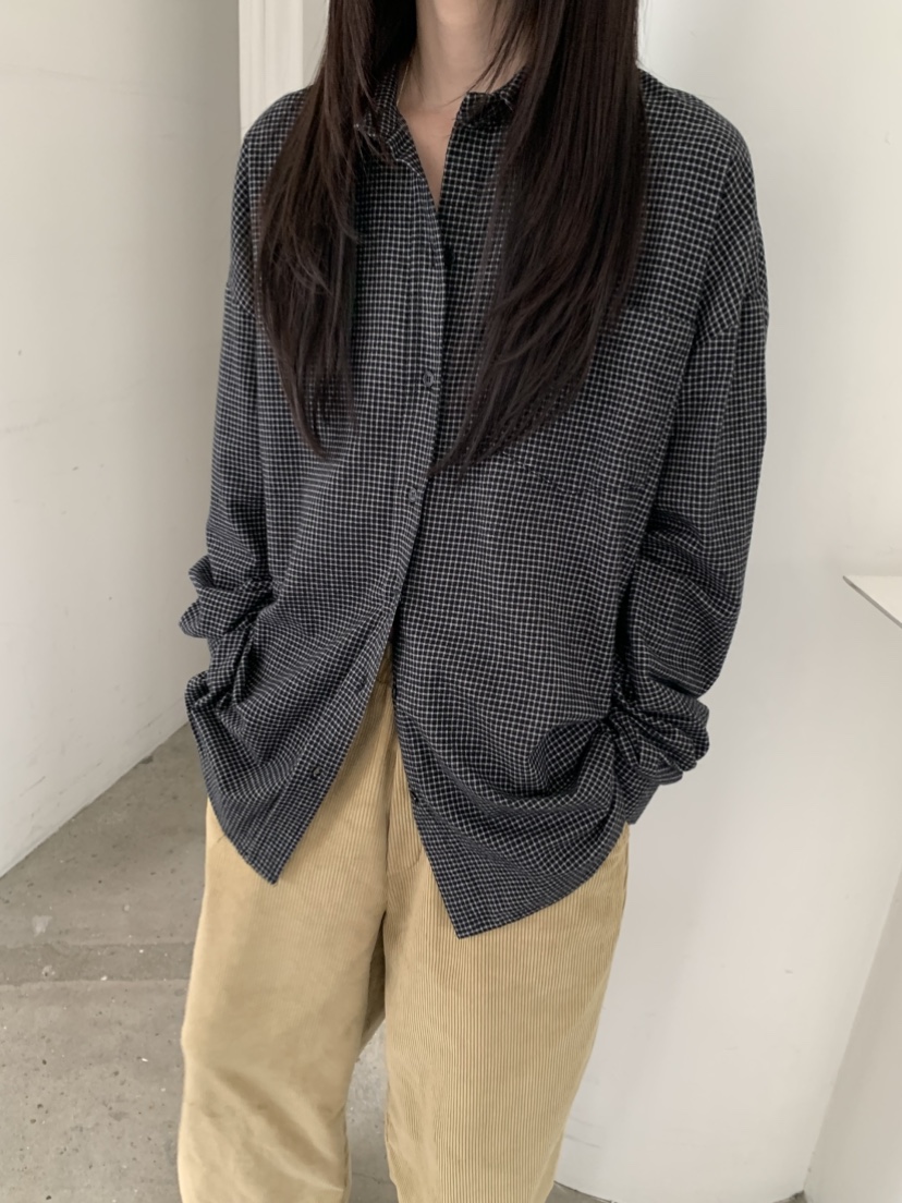 VAARA韓國直郵㊣女裝新款熱賣25秋冬休閑人氣襯衫蕾絲衫格子VAARA襯衫/蕾絲衫