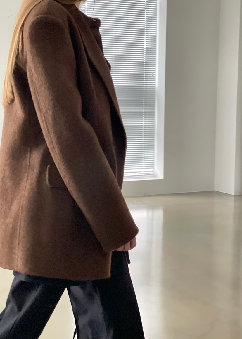 ANOTHER AVENUE韓國代購㊣女裝新款時尚休閑職業夾克羊毛雙面ANOTHER AVENUE夾克