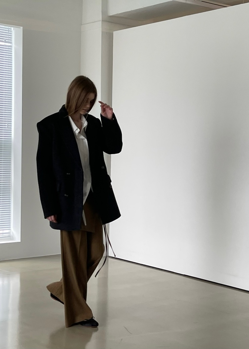 ANOTHER AVENUE韓國代購㊣女裝新款時尚休閑職業夾克羊毛雙面ANOTHER AVENUE夾克