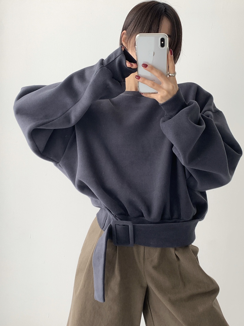 CELEBRITY-A東大門㊣代購女裝新品25秋冬真品人氣衛衣腰帶CELEBRITY-A衛衣