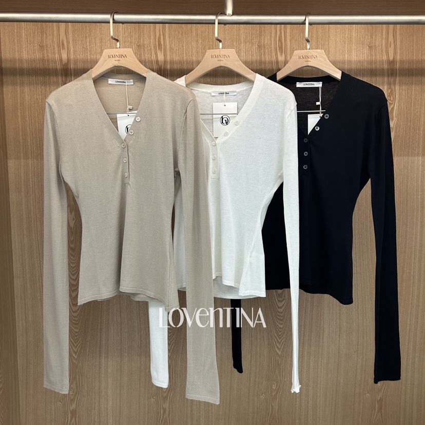 GENTLE B/LOVENTINA韓國直郵㊣女裝新款熱賣針織衫紐扣長款GENTLE B/LOVENTINA針織衫