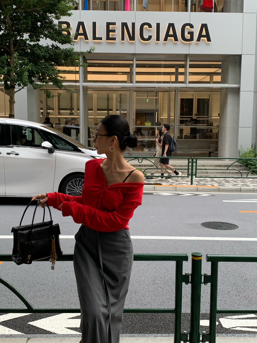 REVE CITE-L韓國代購㊣女裝新品休閑25秋冬針織衫羊毛開衫REVE CITE針織衫