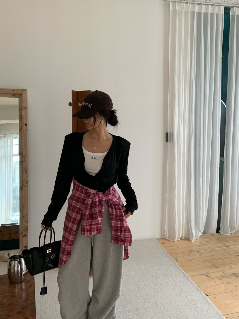 REVE CITE-L韓國代購㊣女裝新品休閑25秋冬針織衫羊毛開衫REVE CITE針織衫