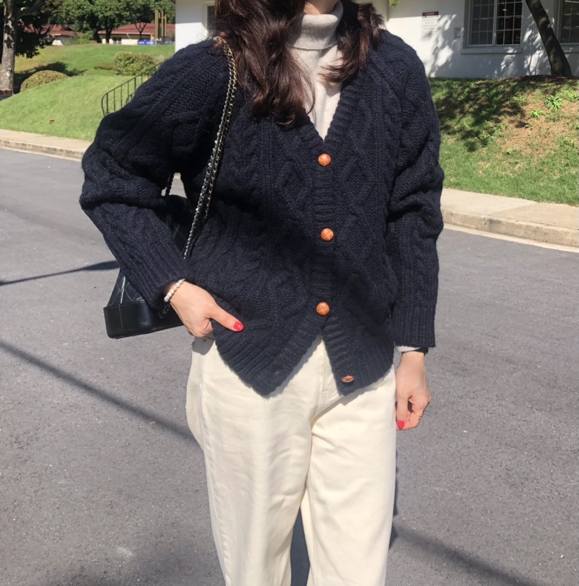 GLAD SOME東大門㊣代購女裝新款時尚職業真品人氣毛衣開衫GLAD SOME毛衣