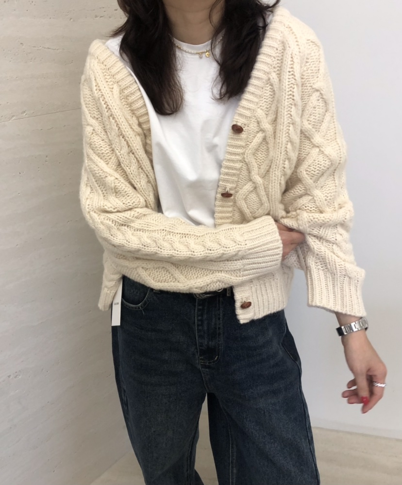 GLAD SOME東大門㊣代購女裝新款時尚職業真品人氣毛衣開衫GLAD SOME毛衣