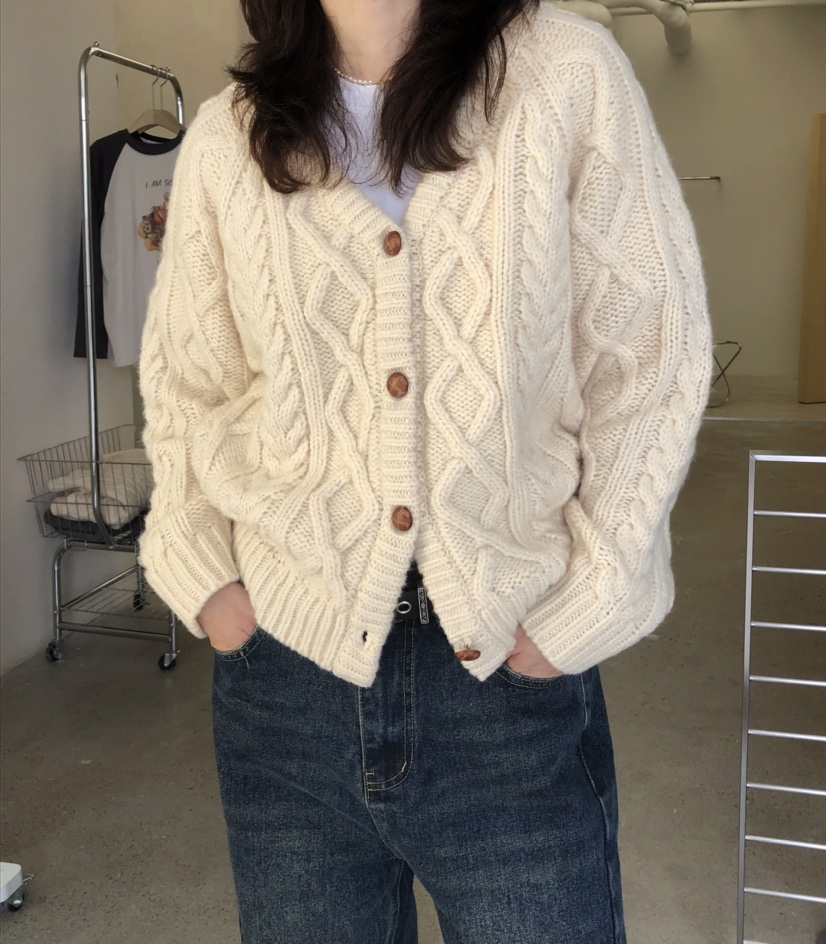 GLAD SOME東大門㊣代購女裝新款時尚職業真品人氣毛衣開衫GLAD SOME毛衣圖色2