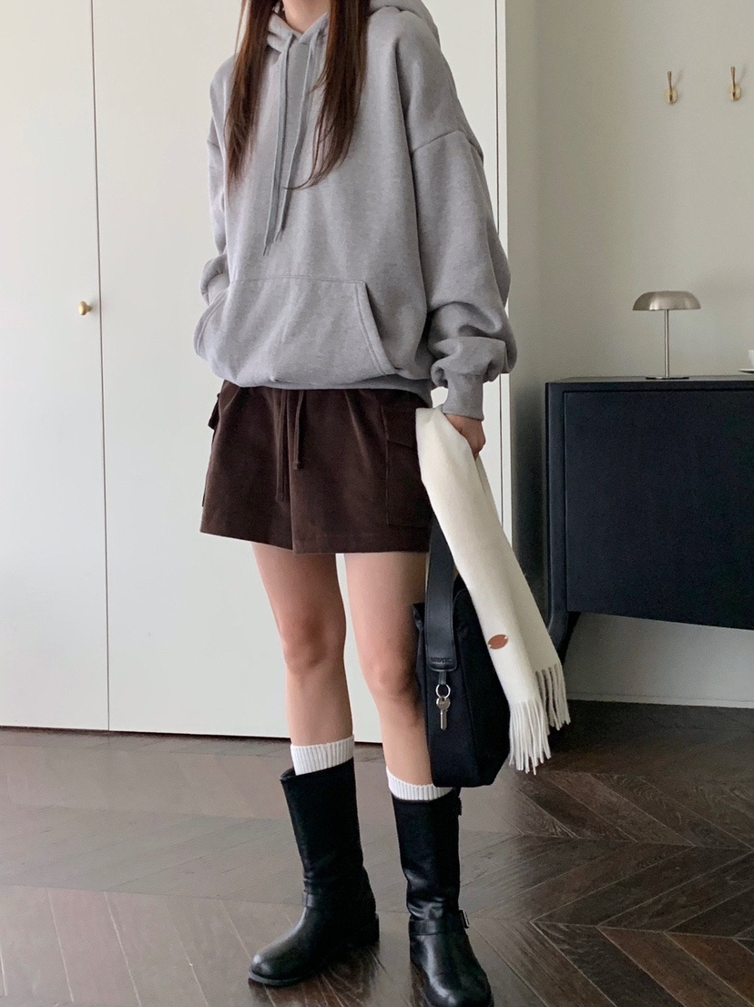 WOOD韓國直郵㊣女士新品推薦真品休閑人氣時尚衛衣連帽衫羊毛WOOD衛衣