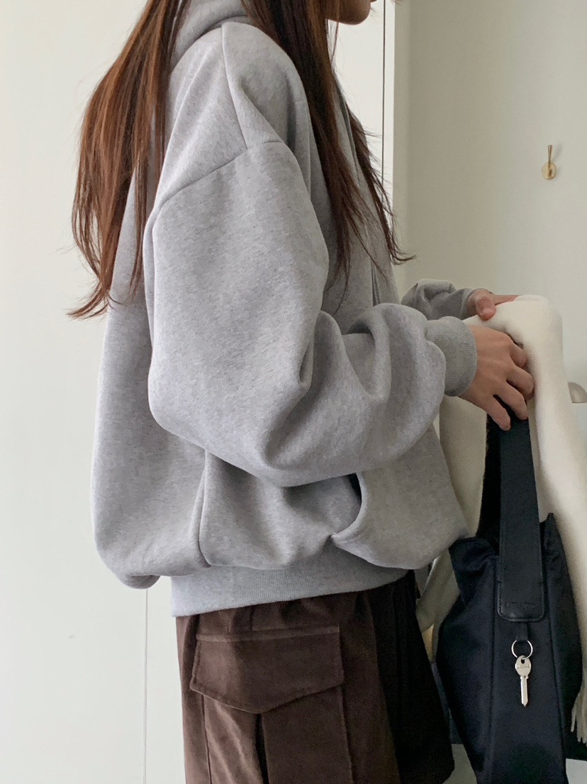 WOOD韓國直郵㊣女士新品推薦真品休閑人氣時尚衛衣連帽衫羊毛WOOD衛衣