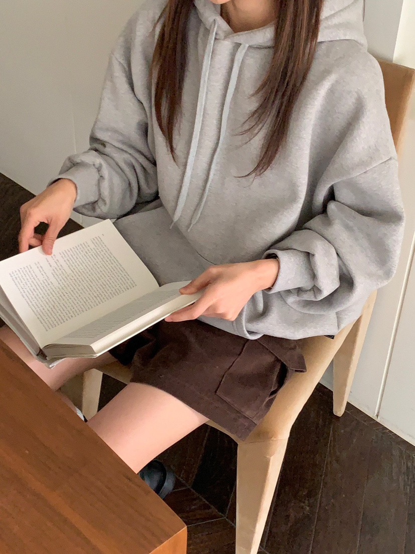 WOOD韓國直郵㊣女士新品推薦真品休閑人氣時尚衛衣連帽衫羊毛WOOD衛衣