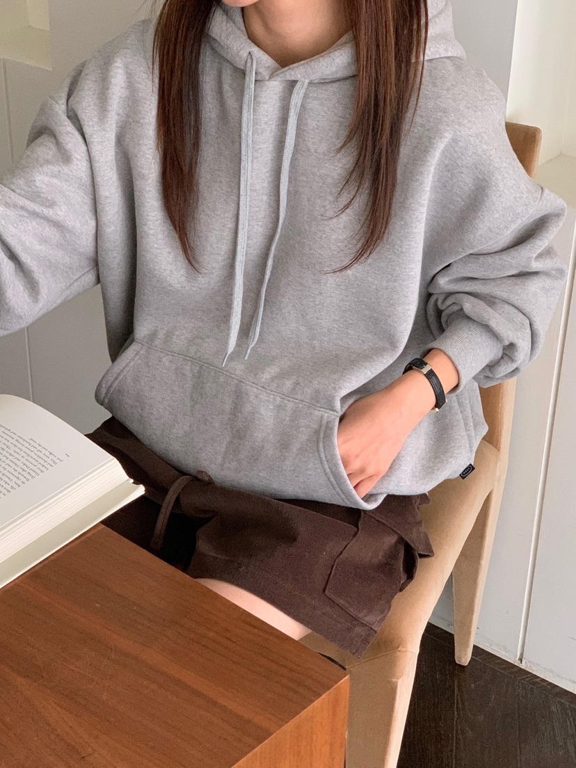 WOOD韓國直郵㊣女士新品推薦真品休閑人氣時尚衛衣連帽衫羊毛WOOD衛衣