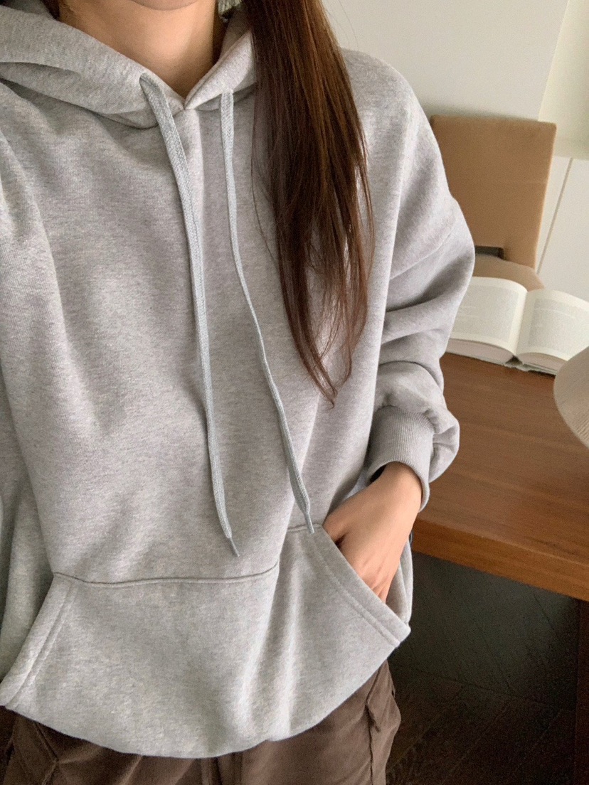 WOOD韓國直郵㊣女士新品推薦真品休閑人氣時尚衛衣連帽衫羊毛WOOD衛衣