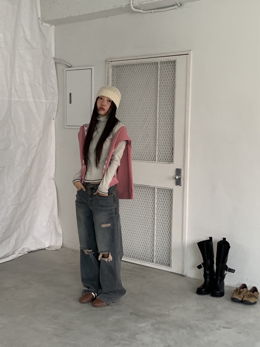 SUNDER MARKET東大門㊣直郵女裝新款時尚職業休閑熱賣牛仔褲SUNDER MARKET牛仔褲
