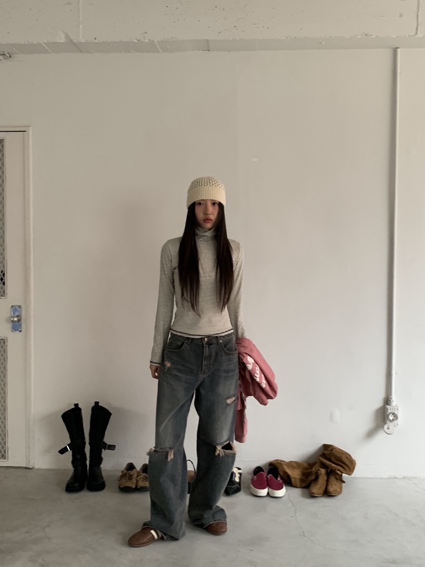 SUNDER MARKET東大門㊣直郵女裝新款時尚職業休閑熱賣牛仔褲SUNDER MARKET牛仔褲