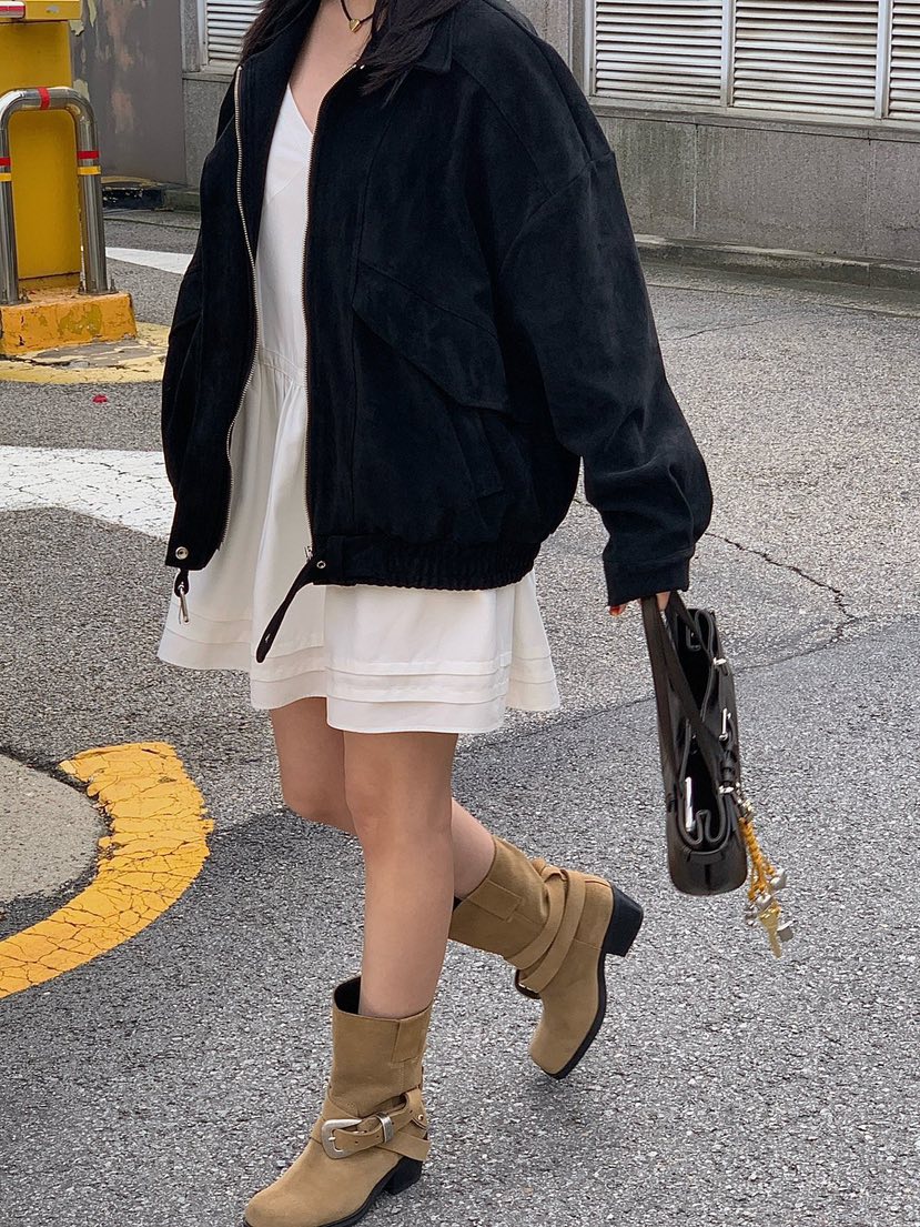 REVE CITE-L東大門㊣實拍女士新款職業人氣推薦夾克絨面革REVE CITE夾克