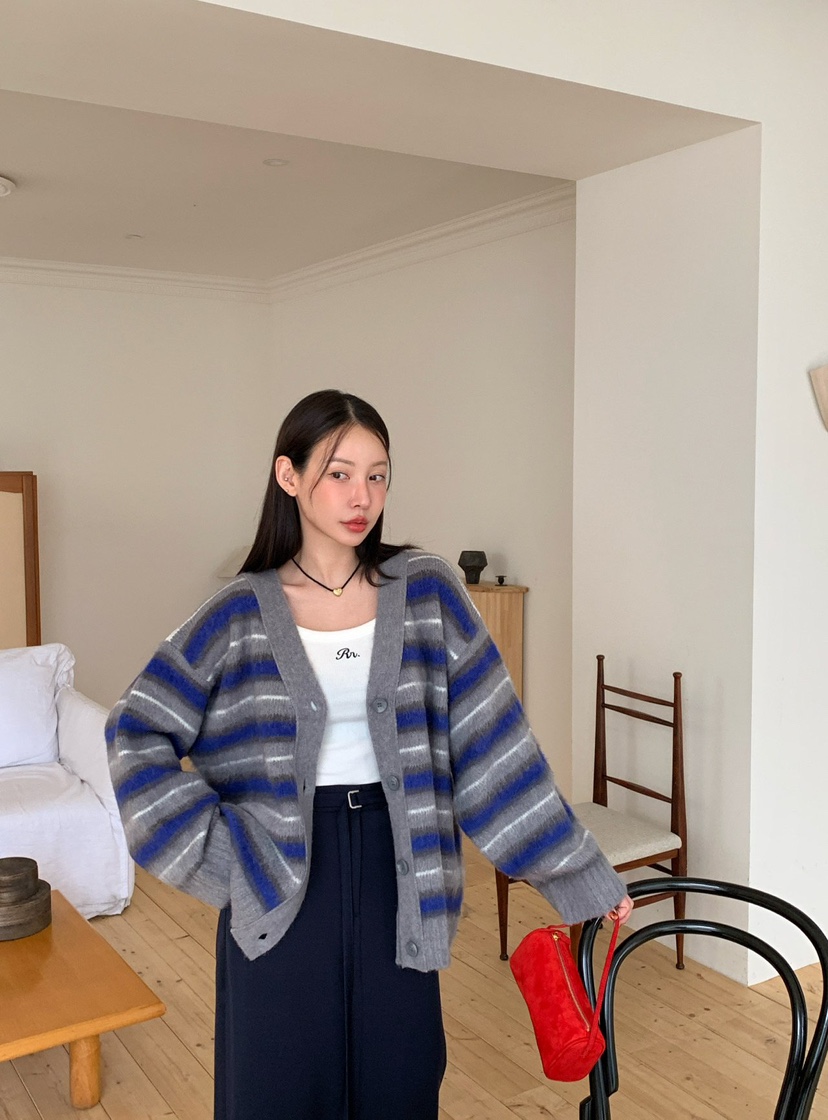 REVE CITE-L東大門㊣代購女裝新品職業推薦時尚針織衫開衫REVE CITE針織衫