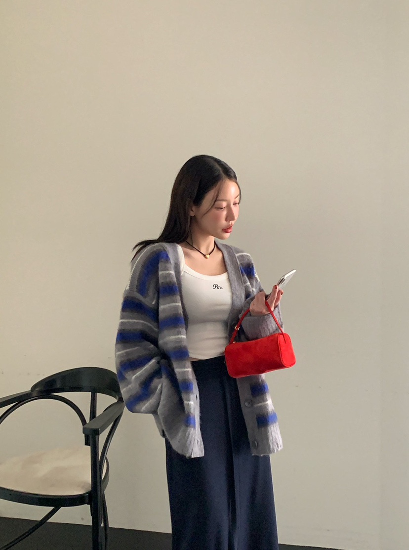 REVE CITE-L東大門㊣代購女裝新品職業推薦時尚針織衫開衫REVE CITE針織衫