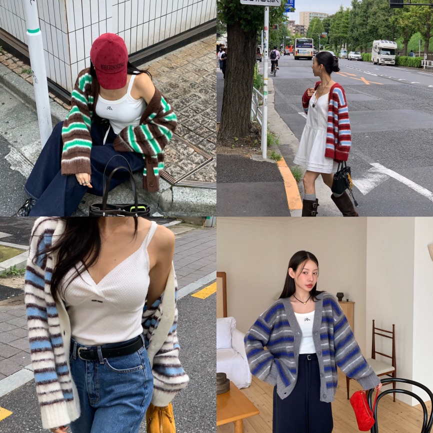 REVE CITE-L東大門㊣代購女裝新品職業推薦時尚針織衫開衫REVE CITE針織衫