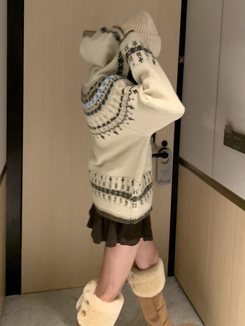 BADCALM東大門㊣實拍女士新款職業熱賣真品休閑25秋冬毛衣兜帽BADCALM毛衣