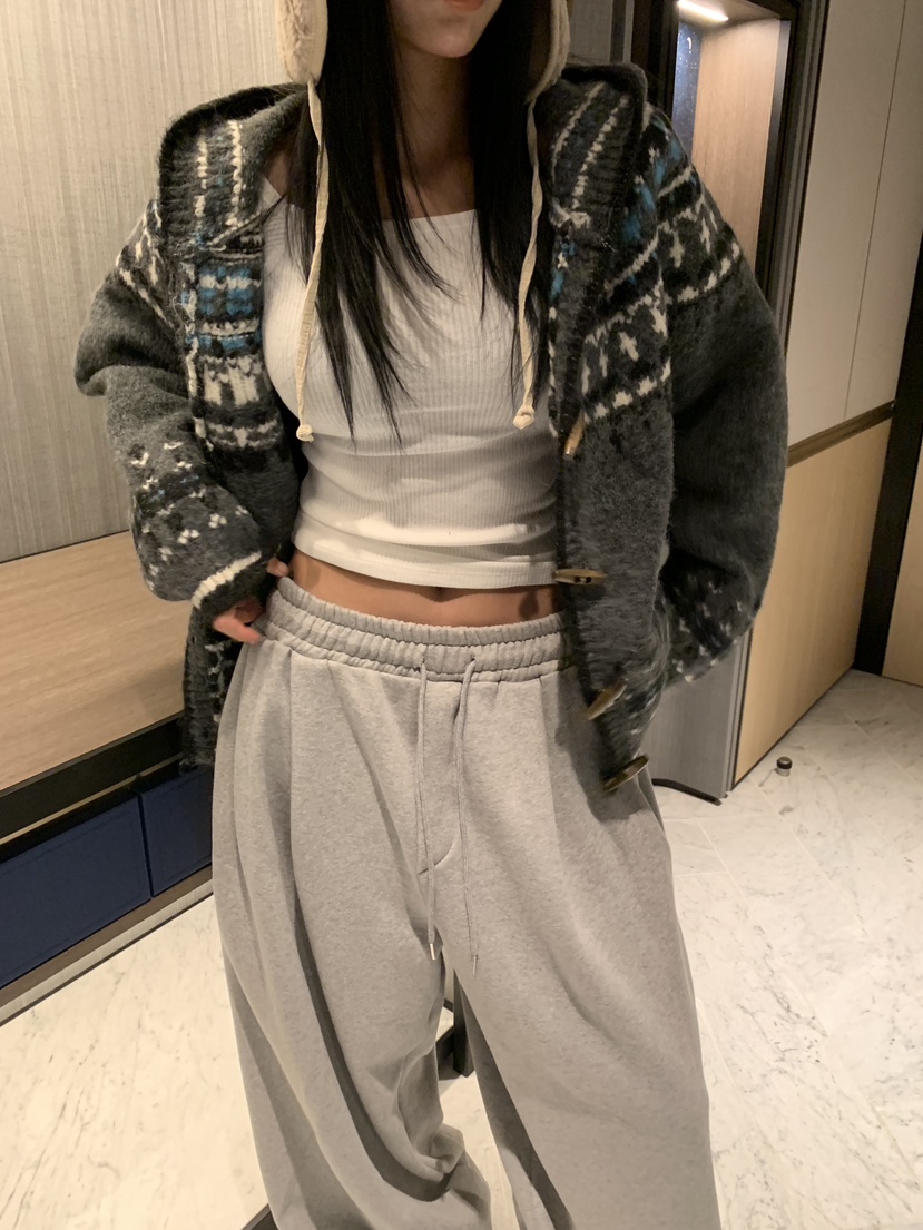 BADCALM東大門㊣實拍女士新款職業熱賣真品休閑25秋冬毛衣兜帽BADCALM毛衣