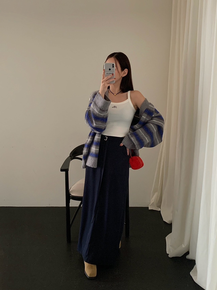 REVE CITE-L韓國代購㊣女士新款真品人氣熱賣推薦長裙含腰帶REVE CITE長裙
