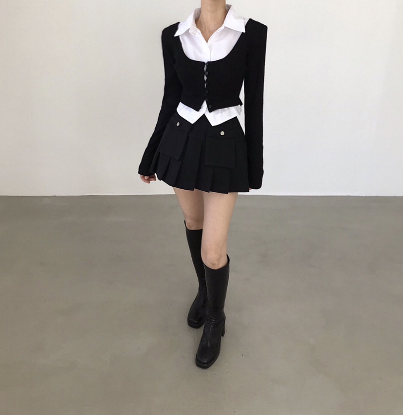 2TWO MOON東大門㊣代購女裝新款人氣職業推薦休閑真品短裙2TWO MOON短裙