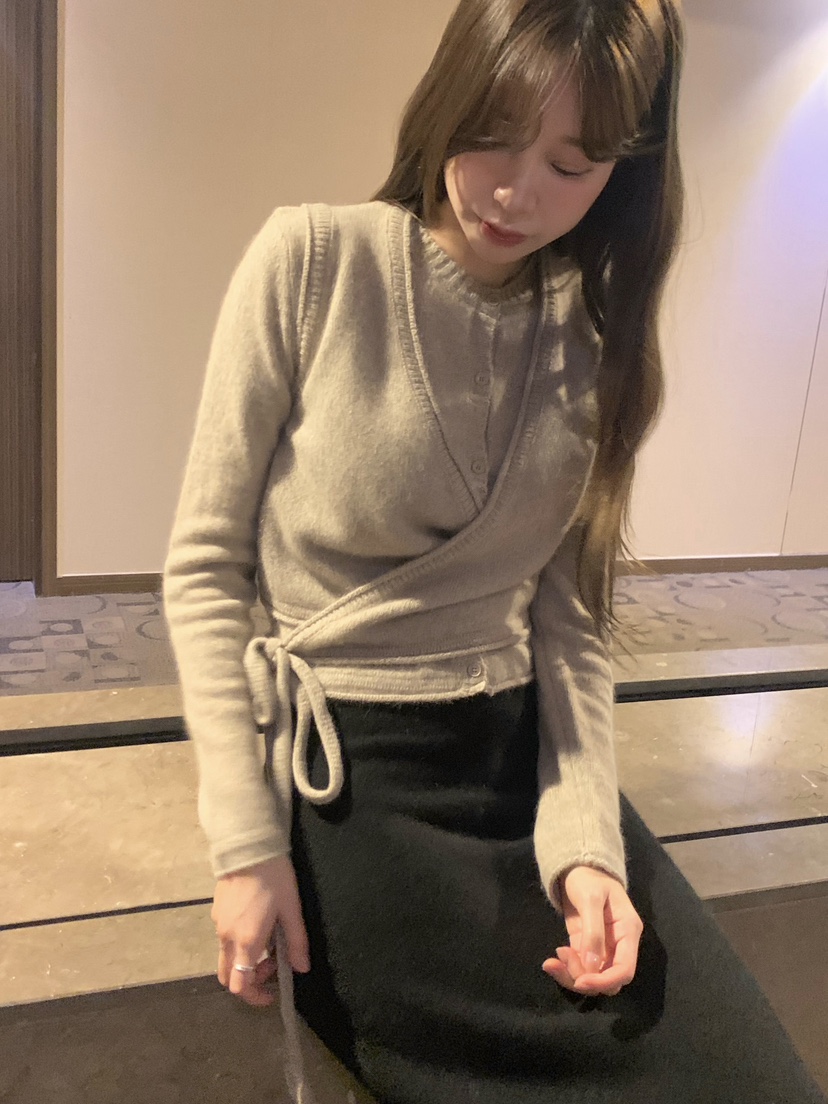 LEGACY東大門㊣實拍女裝新款25秋冬熱賣針織衫披肩浣熊開衫LEGACY針織衫