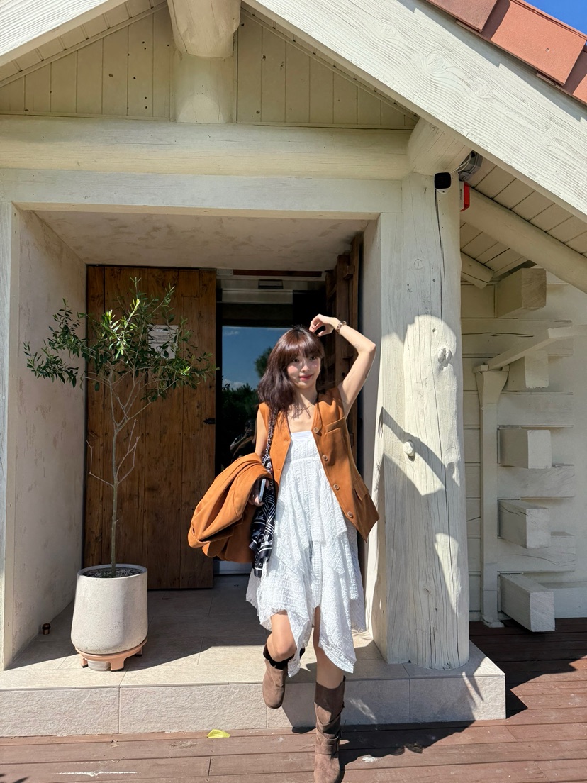 SOLAR東大門㊣實拍女裝新品人氣推薦真品25秋冬職業馬甲絨面革SOLAR馬甲