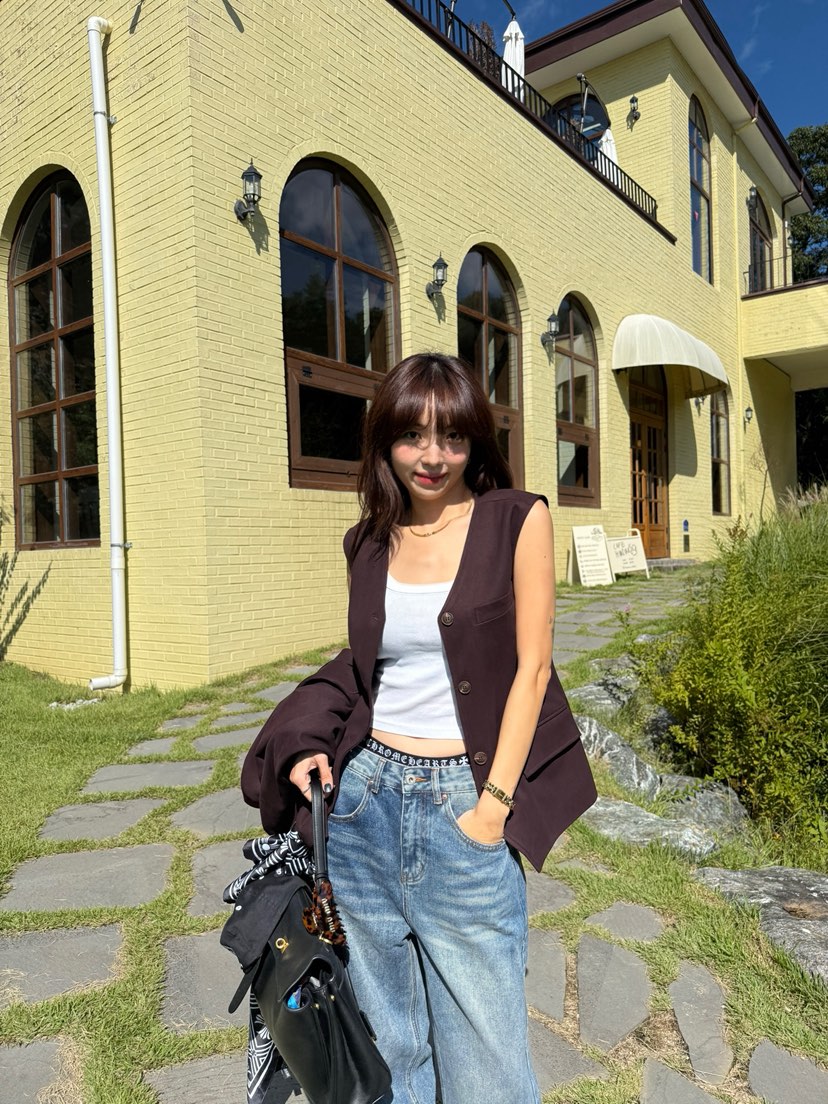 SOLAR東大門㊣實拍女裝新品人氣推薦真品25秋冬職業馬甲絨面革SOLAR馬甲
