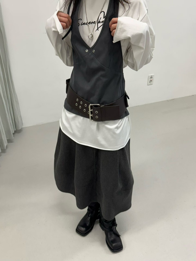 MINIMUZE東大門㊣實拍女士新品25秋冬熱賣職業推薦吊帶背心MINIMUZE吊帶/背心