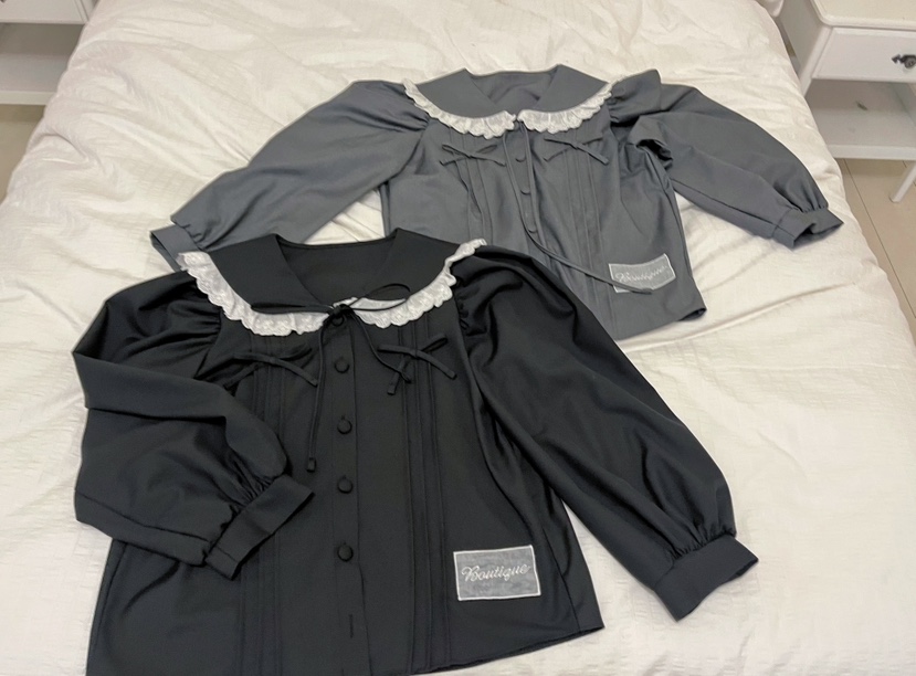 BOUTIQUE-L韓國代購㊣女士新品時尚人氣推薦熱賣襯衫蕾絲衫BOUTIQUE-L襯衫/蕾絲衫
