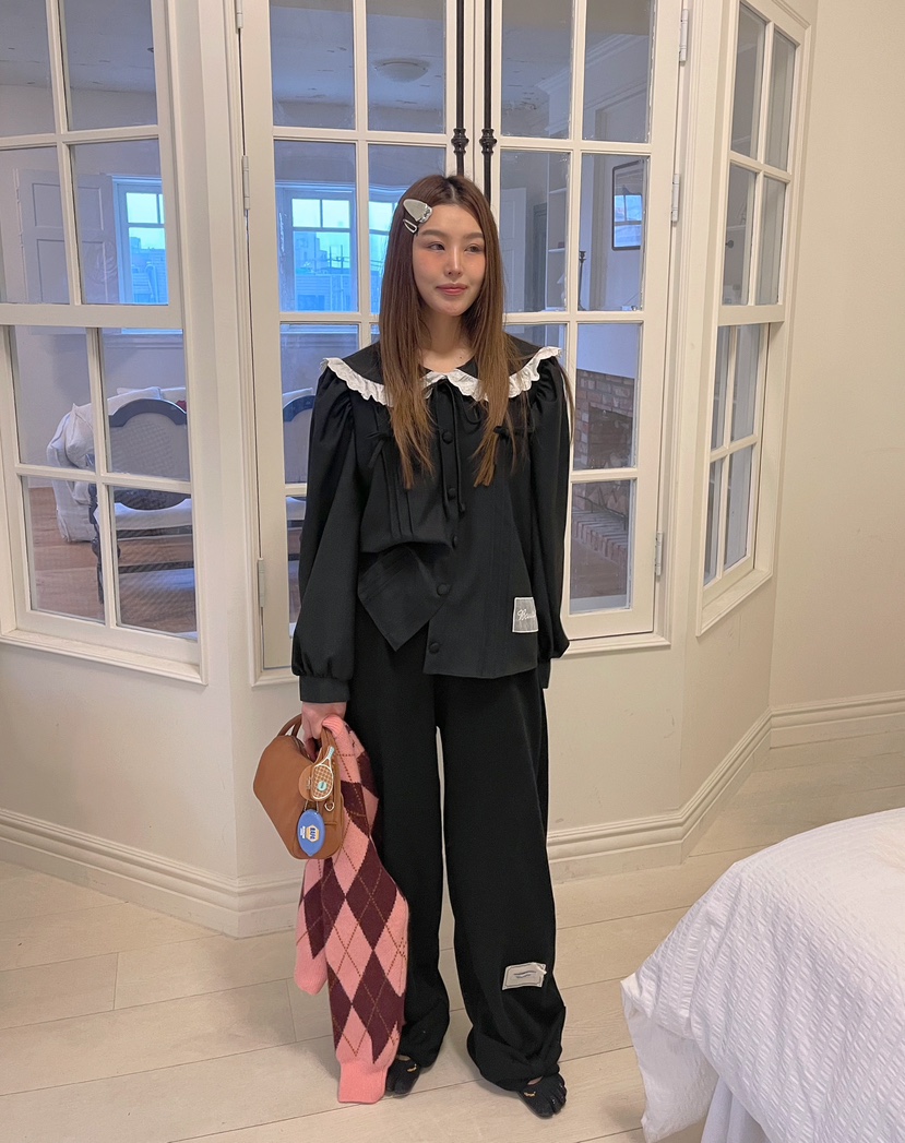 BOUTIQUE-L韓國代購㊣女士新品時尚人氣推薦熱賣襯衫蕾絲衫BOUTIQUE-L襯衫/蕾絲衫