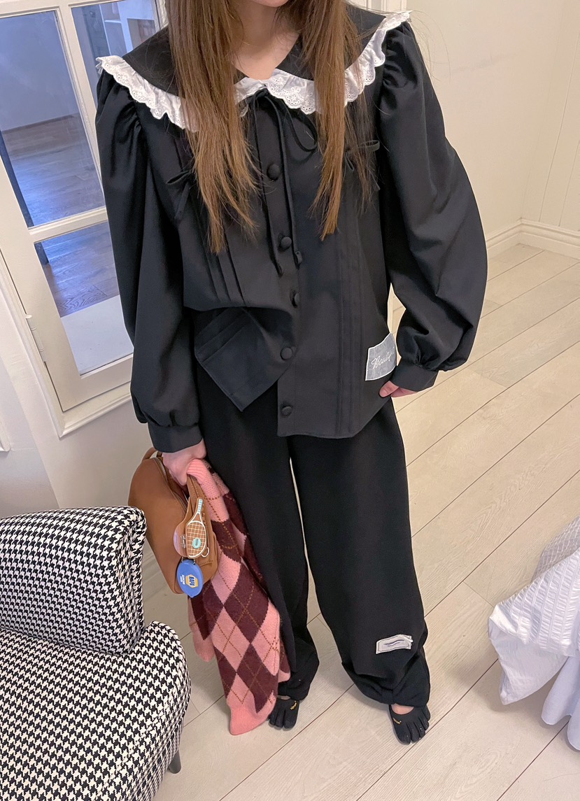 BOUTIQUE-L韓國代購㊣女士新品時尚人氣推薦熱賣襯衫蕾絲衫BOUTIQUE-L襯衫/蕾絲衫圖色2