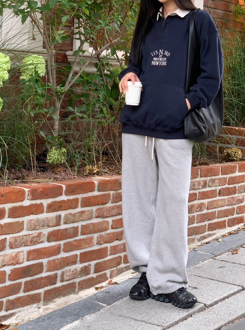 A Flan韓國直郵㊣女裝新品熱賣25秋冬時尚休閑真品休閑褲加絨AFN EDITION休閑褲