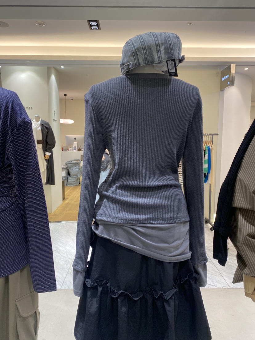 LUMEN-P韓國直郵㊣女士新款休閑真品人氣職業長袖T恤假兩件LUMEN-P長袖T恤