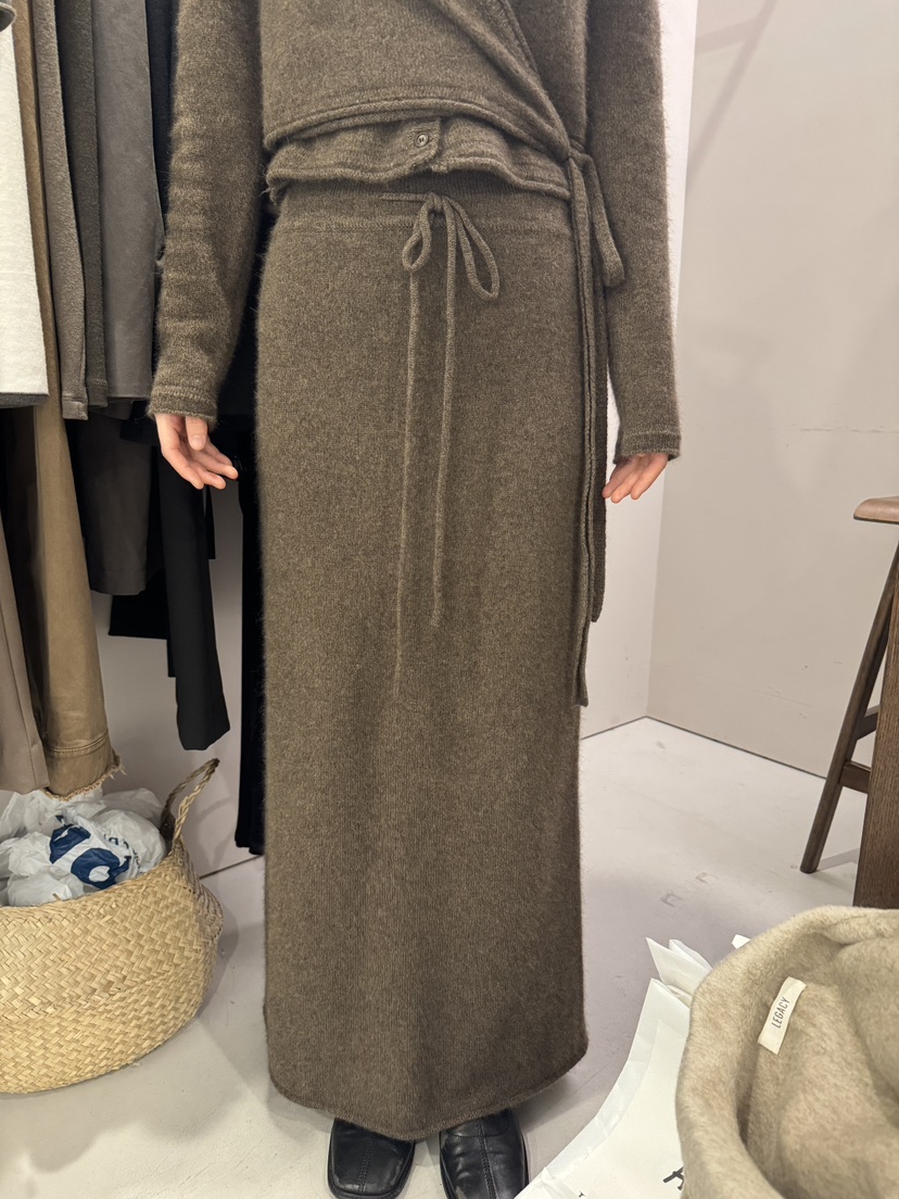 LEGACY東大門㊣代購女士新品25秋冬時尚人氣推薦休閑長裙浣熊LEGACY長裙圖色1